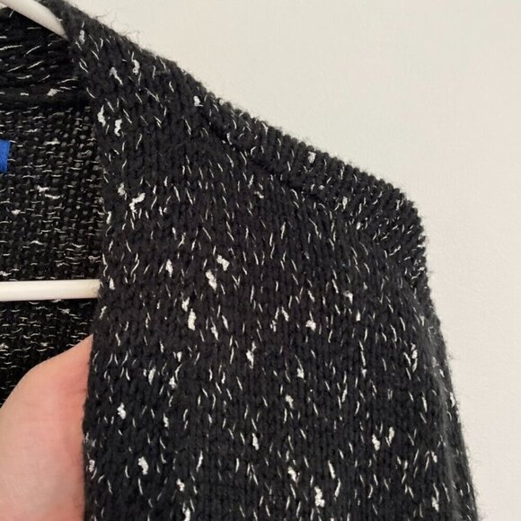 APT. 9 APT.9 Long Cardigan Black Silver Metallic Open Front Longline Sweater XXL - Picture 7 of 15